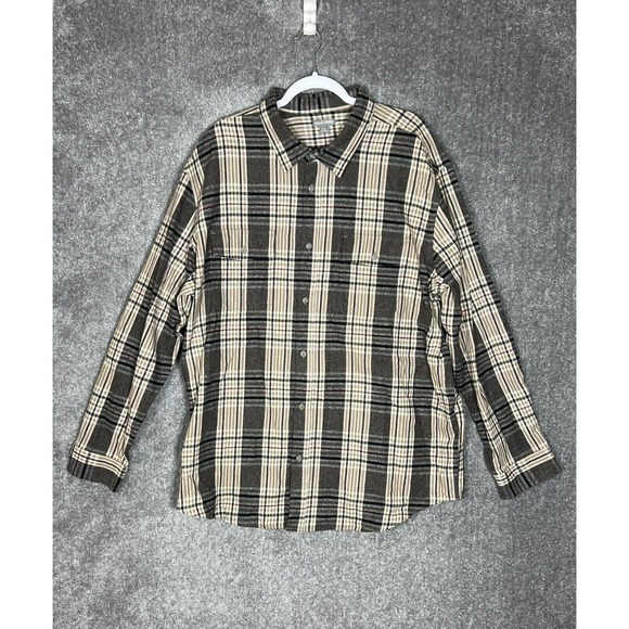 Falls Creek Long Sleeve Button Up Flannel Shirt Mens Size‎ XXL Plaid Pockets - Picture 1 of 9